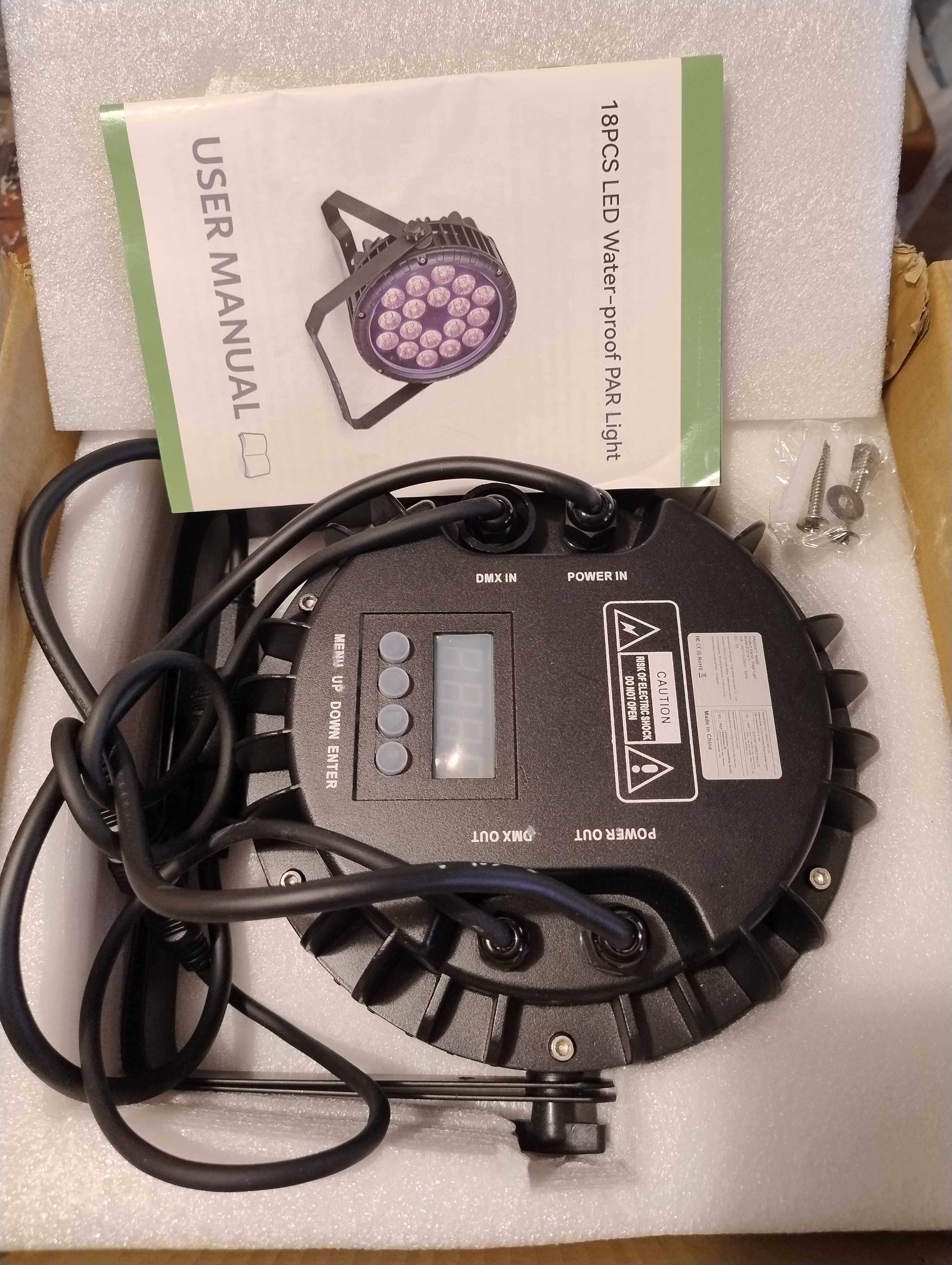 DMX 18 x 18W Водоустойчиви DJ LED Par сценични светлини RGBW IP67