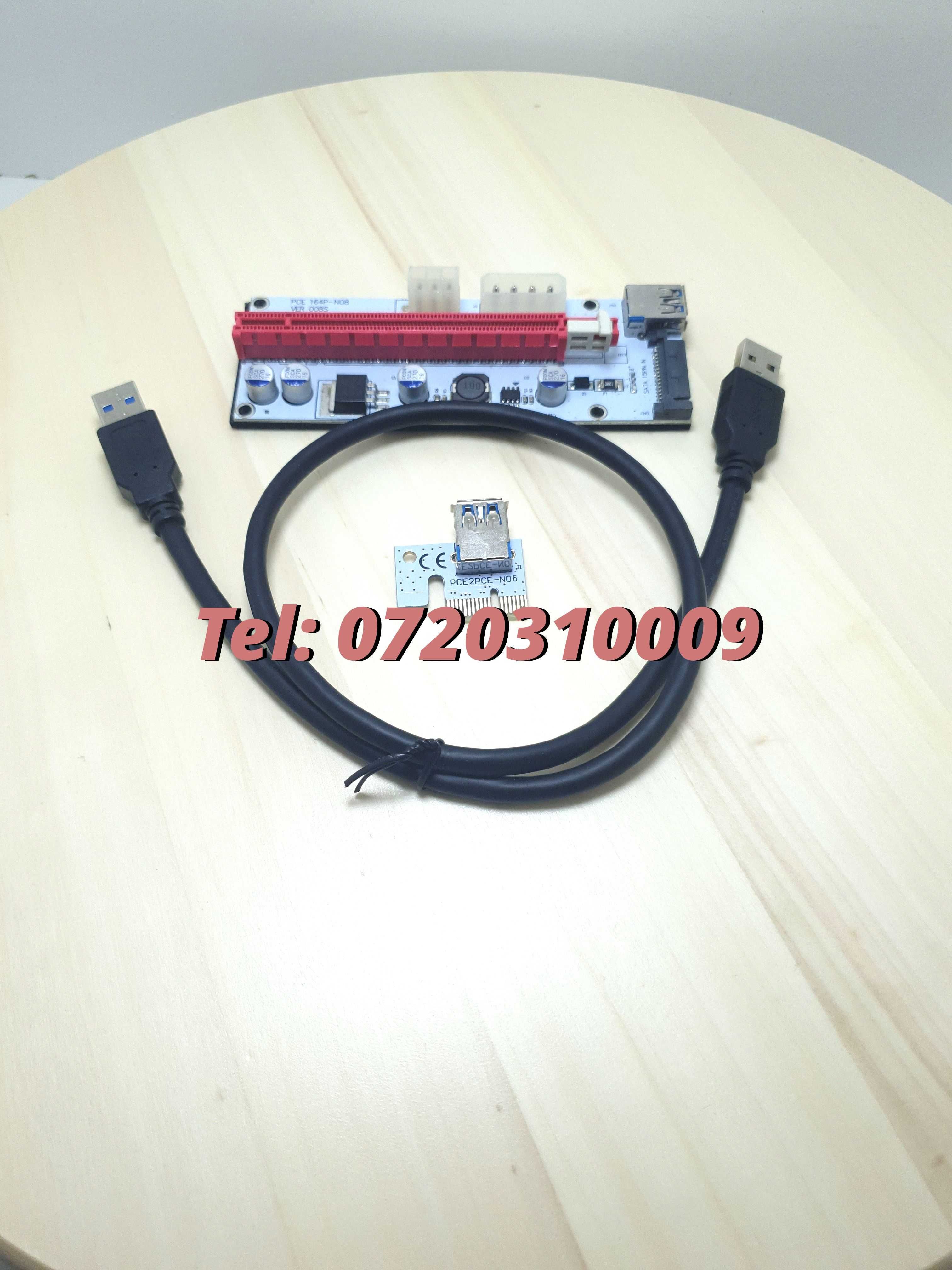 Riser 008s Pcie Generic 1x  16 X 6pin Molex Sata Usb 30 60cm
