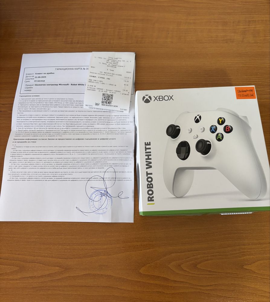 Xbox контролер (Robot White)