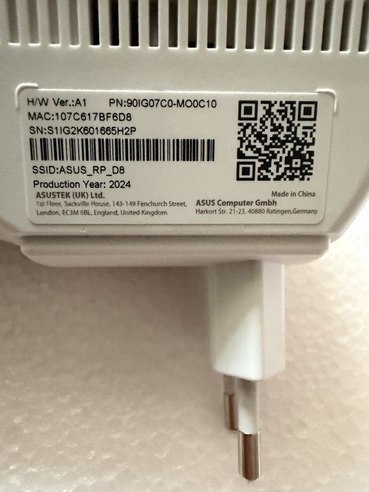 asus rp-ax58 ax3000 wireless range extender wifi 6