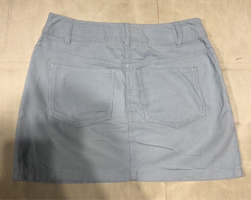 Fusta h&m marime 36 fusta raiat bleu 36 fusta scurta velura albastra