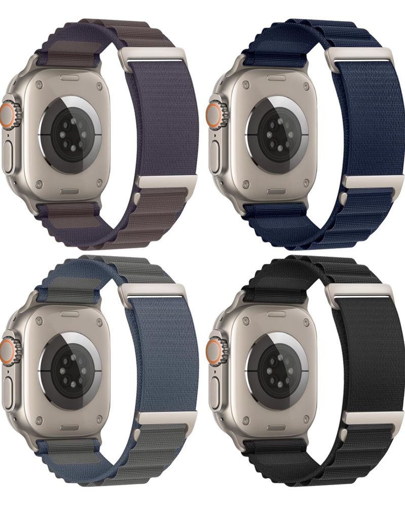 Curea Husa Metal + Nylon Double Compatibila Ceas Apple Watch