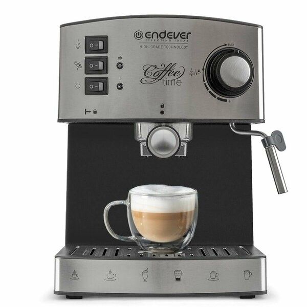 Кофеварка рожковая ENDEVER COSTA-1060, 1000 Вт, 20 бар, 1,6 литров ёмк