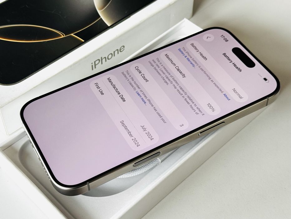 НОВ! Iphone 16 Pro 256GB Natural Titanium Гаранция 1 година