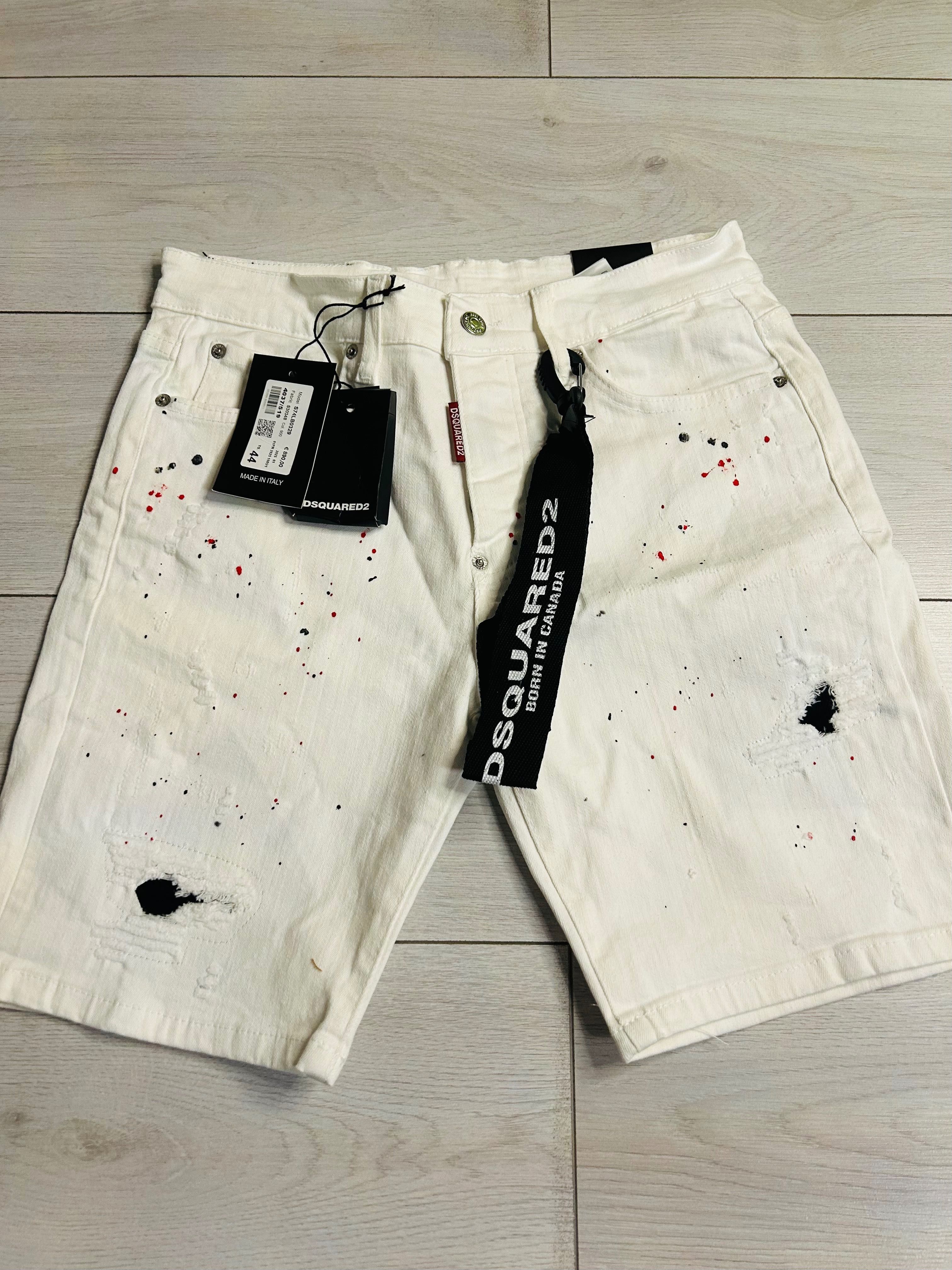 Blugi scurți albi Dsquared 2 new Collection 2025