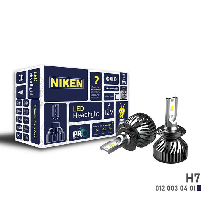 Комплект Диодни лед крушки Niken H7 ПРО 2бр / CANBUS
