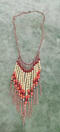 Colier boho handmade cu pietricele