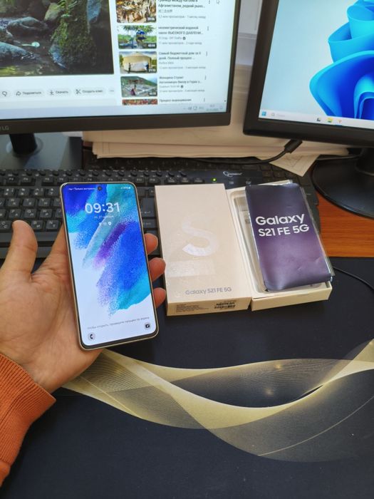 Samsung S21FE 5G 128gb(2023)iwlawi zur aybi yuq tozza telefon
