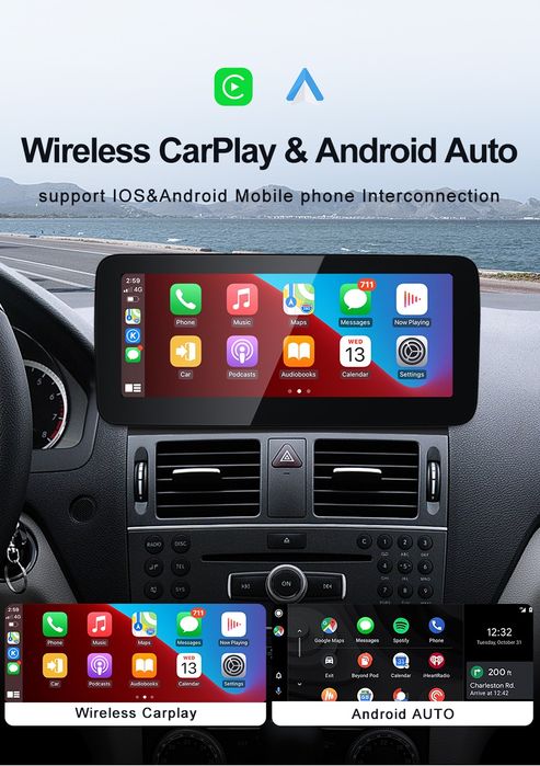 Carplay за Mercedes W204 C Class 6G-128G