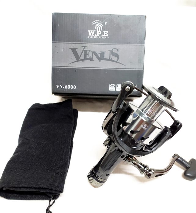 Катушка "WPE VENUS 6000" металлическая ручка,металлическая шпуля, 9+1