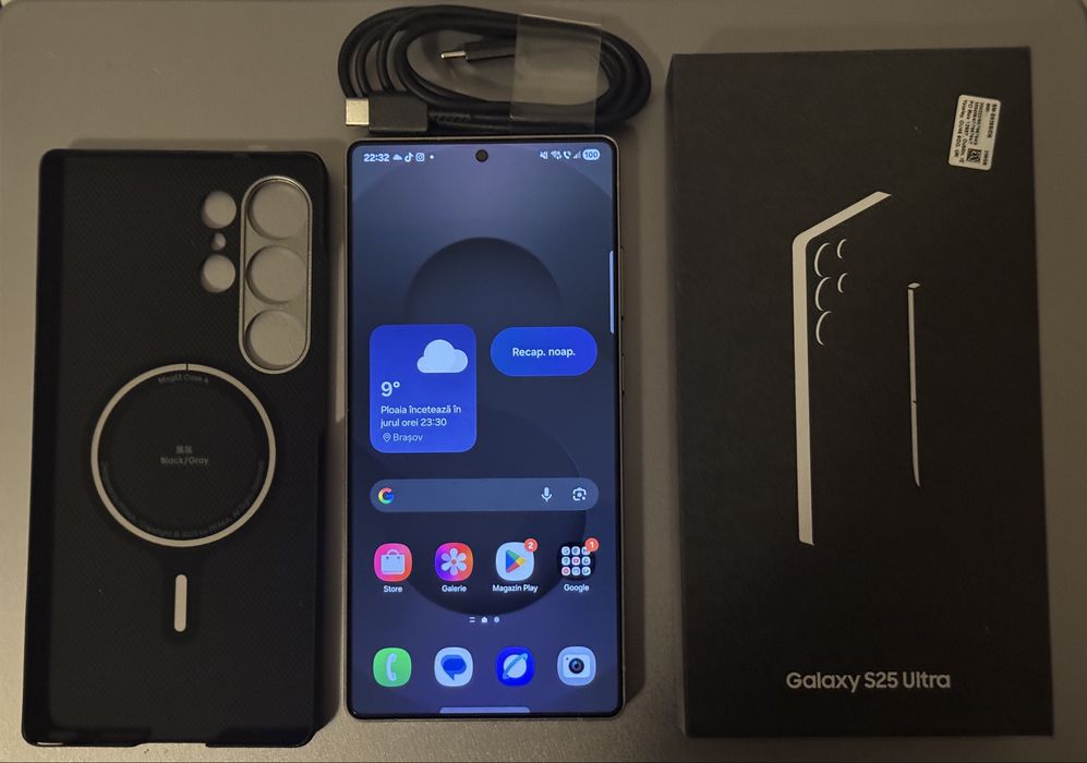 Samsung Galaxy S25 Ultra Titanium Black 256Gb, Pitaka MagEZ 6 Aramida