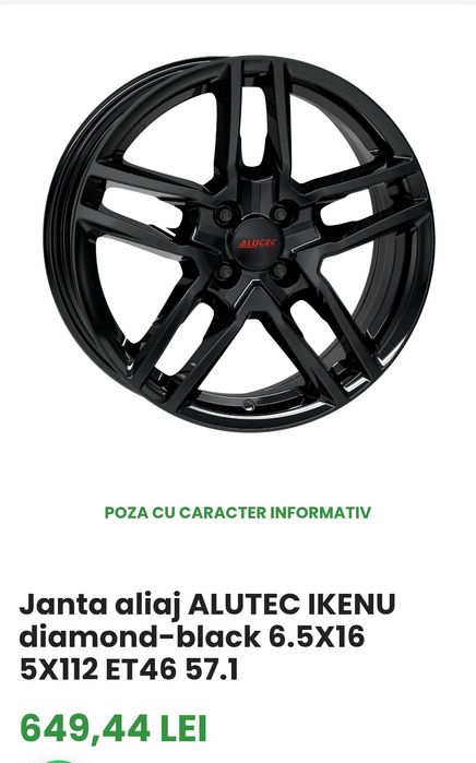 Vând 4 jante de aliaj noi 4x100 cu 4 cauciucuri iarnă noi Hankook R16