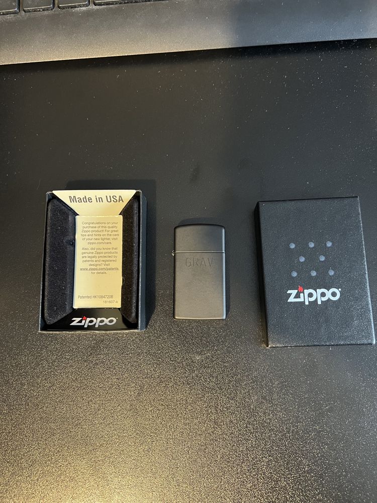 Bricheta Zippo Black Matte Slim