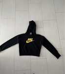 Hanorac Nike crop cu logo auriu