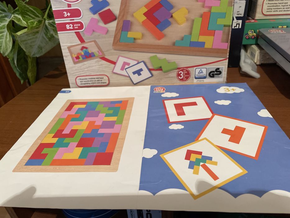 Дървен пъзел тетромино