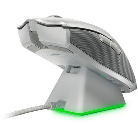 Mouse gaming Razer Viper Ultimate & Dock,RGB, Alb mercury,sigilat