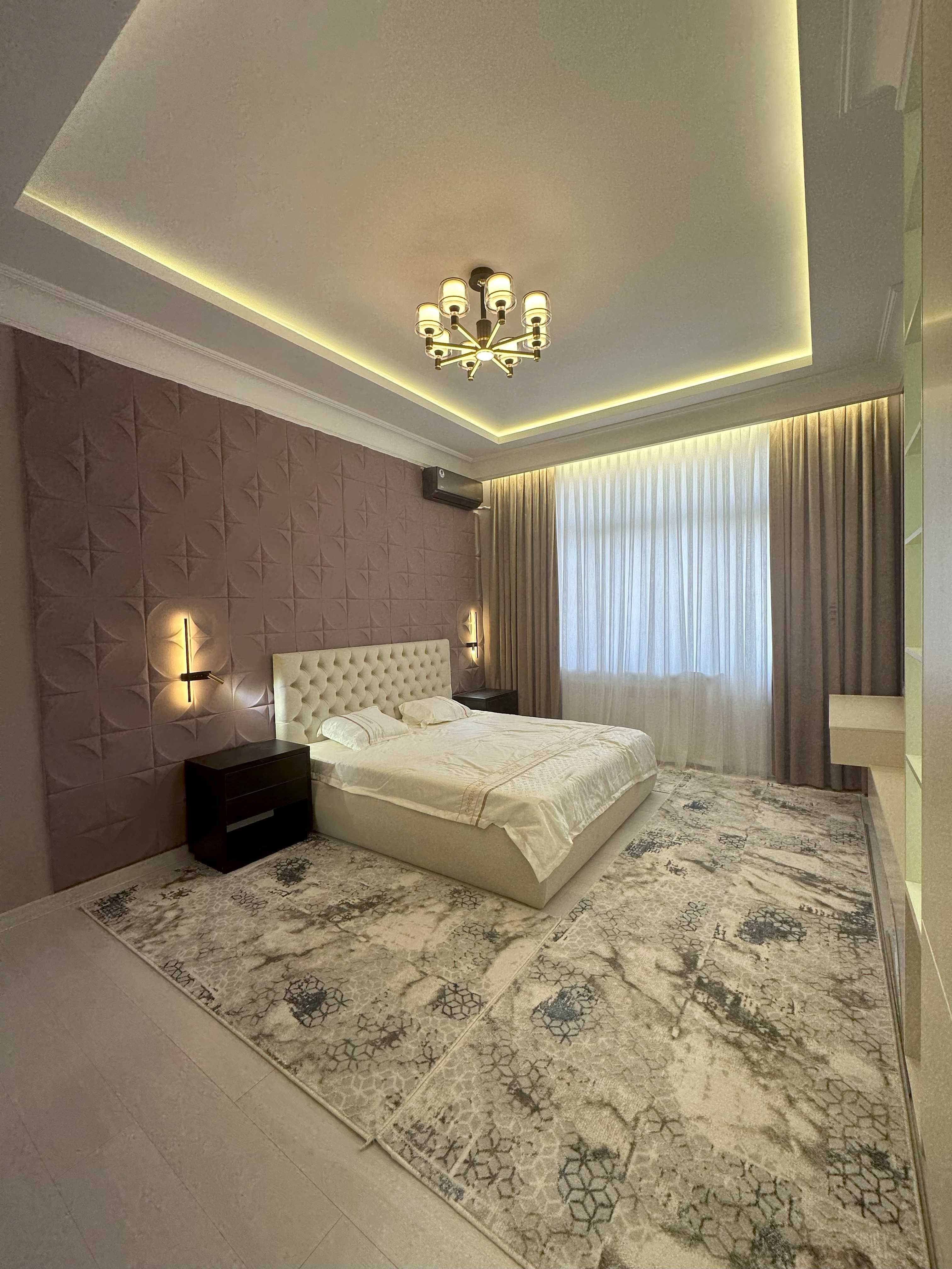 Сдается 2х(87кв) комн. квартира, новостройка, ул. Сайрам, ЖК Силк вей