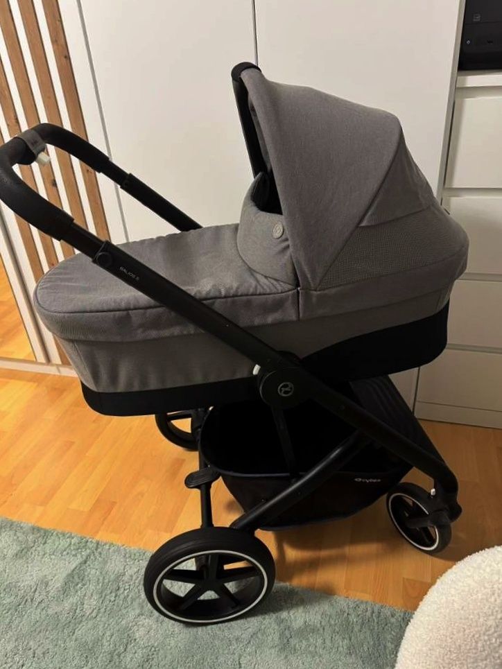 Като НОВА! Cybex Balios S Lux Soho Grey пълен комплект + подарък