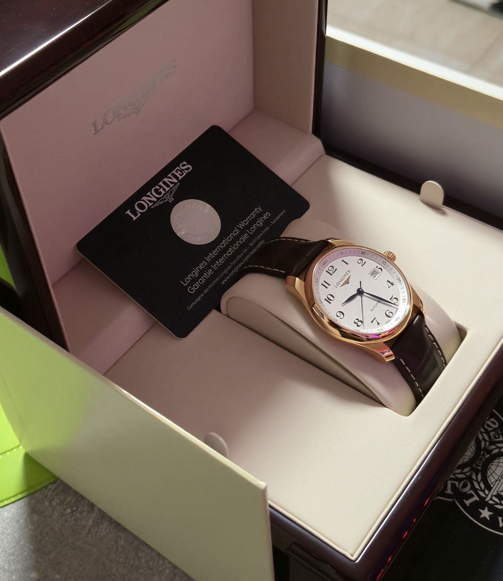 • LONGINES MASTER COLLECTION, Automatic, Aur 18k, Nou, Garantie 5 ani