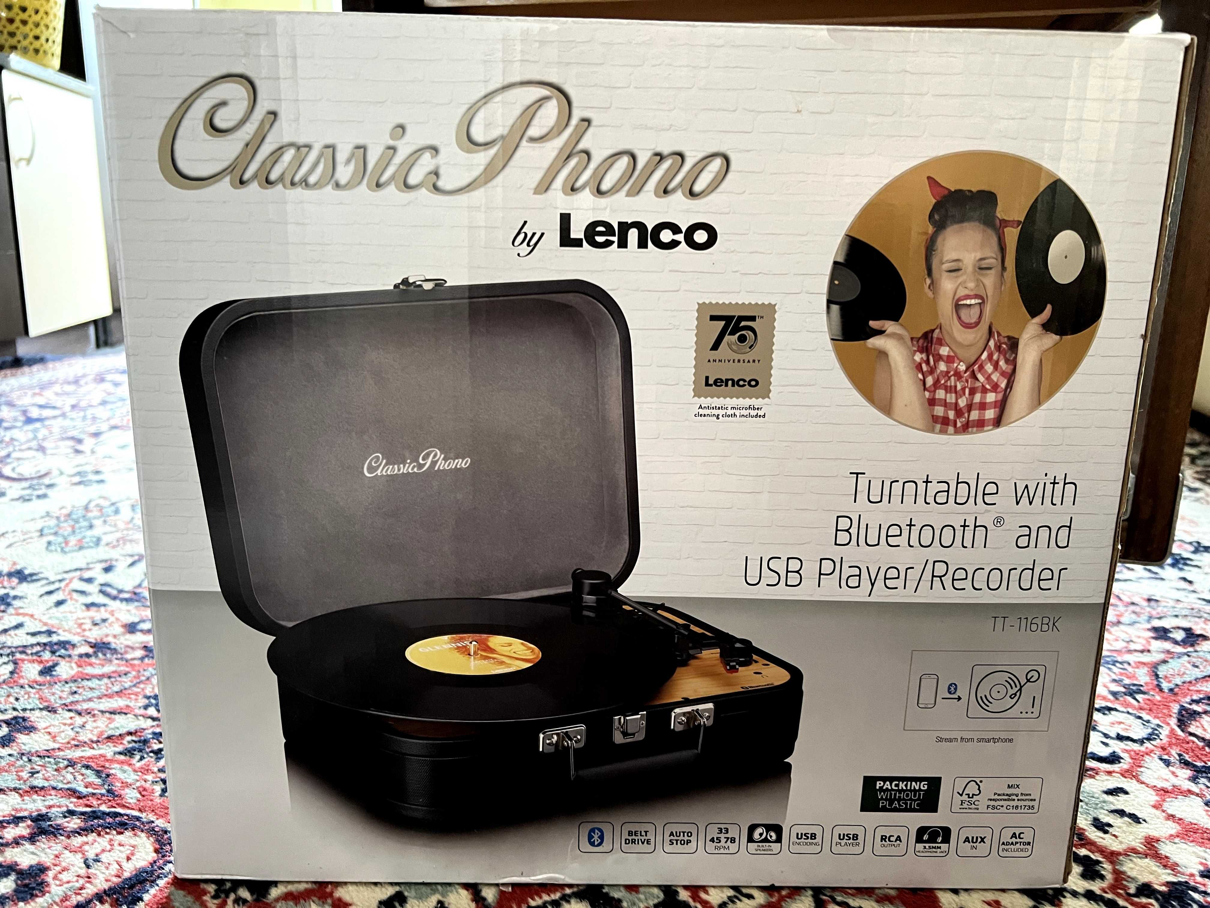 Грамофон Lenco TT‑116BK – нов, само тестван