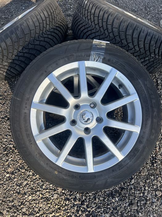 Jante aliaj vw 5x112 + cauciucuri de iarna 205 55 16