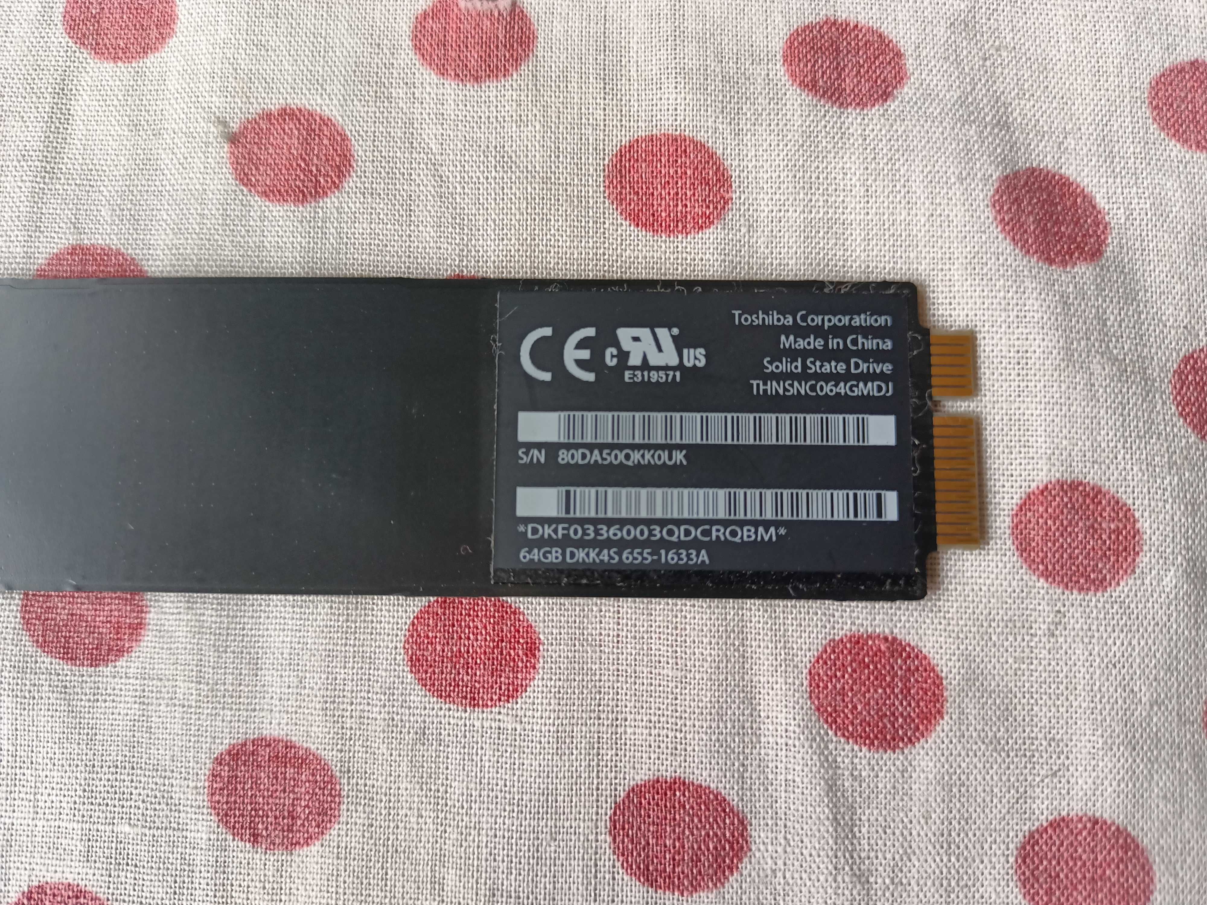 SSD MacBook 64GB Toshiba THNSNC064GMDJ