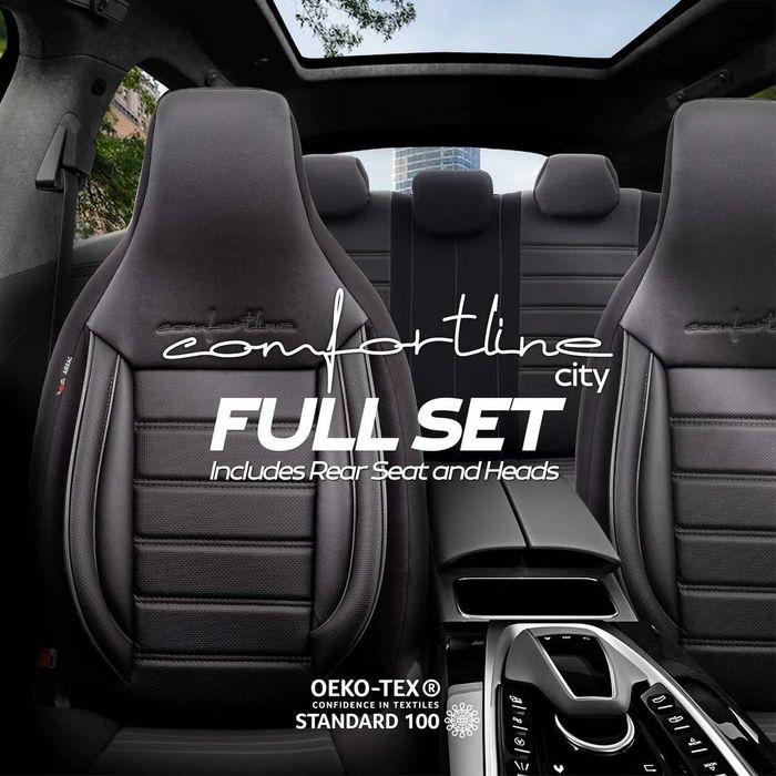 Тапицерия OTOM Comfortline City – Черно,Еко кожа,(За малки автомобили)