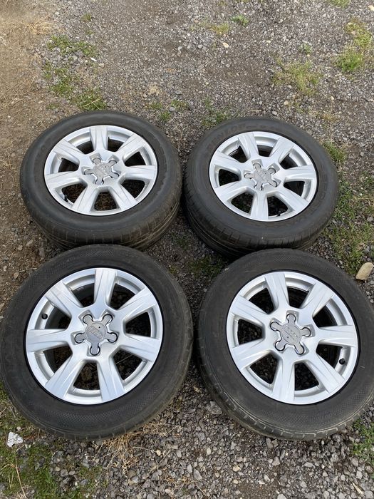 Jante aliaj 5x112 audi a4 a5 a6 cu anvelope de vara 225 55 16