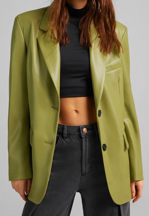 Кожено сако Bershka