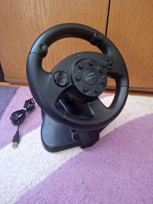 Volan SPEEDLINK DARKFIRE Racing Wheel sl 6684 bk pentru PC & PS3