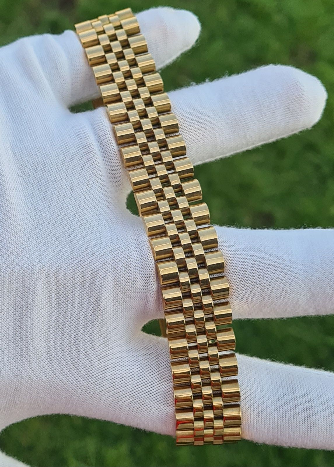 Bratara Rolex din inox inoxidabil placat cu Aur 14k