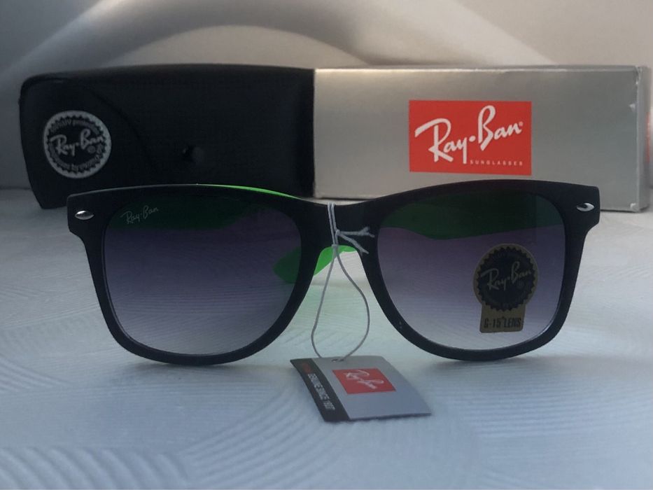 мъжки слънчеви очила сигнално зелени дръжки 2140