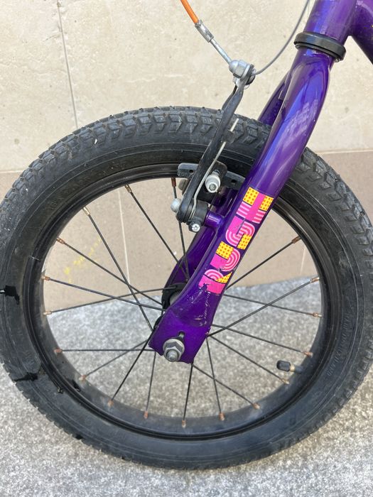 Детски велосипед Drag 14 Rush Розов/Лилав + каска