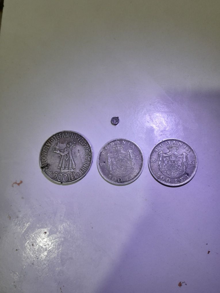 Monede de argint regele Mihai 1 și Moldova lui Ștefan