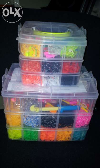 Kit complet loom bands- bratari pentru elastice, 3500 buc. Nou!