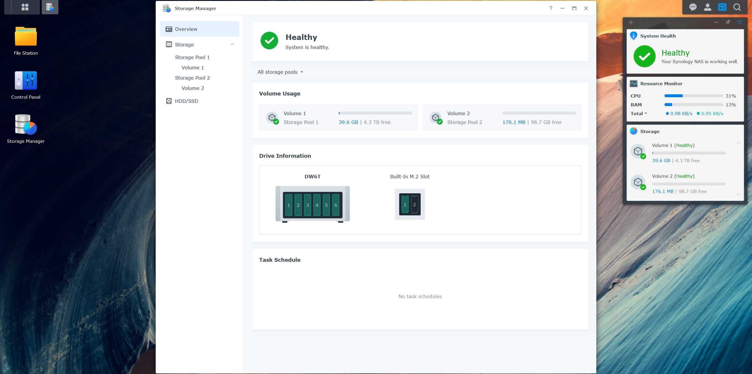 6 x 1TB SSD Silent Mini NAS/MediaServer, 8GB RAM, GigabitLAN