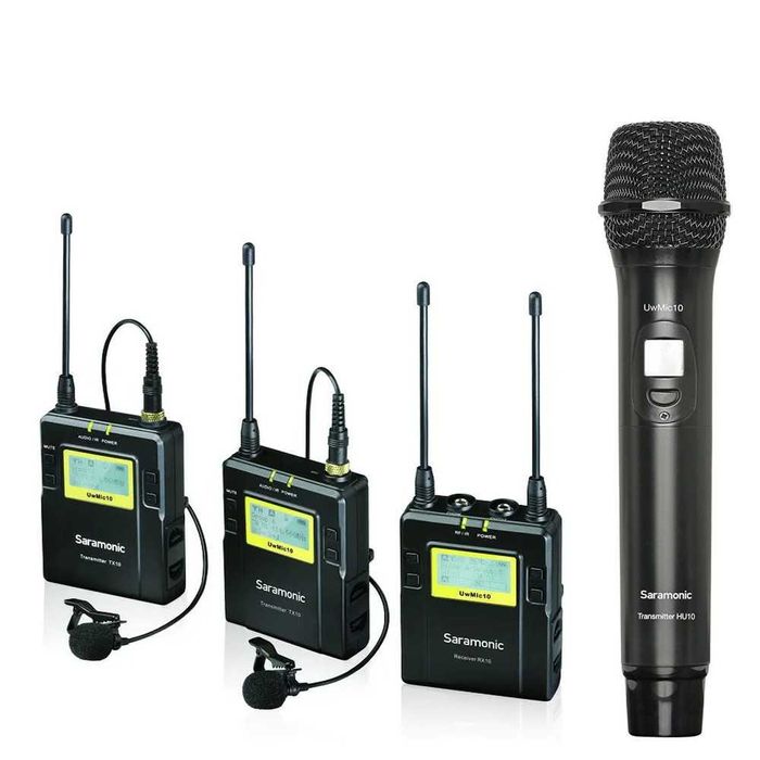 Безжична система микрофони Saramonic UwMic 10 UHF двуканална + вокален