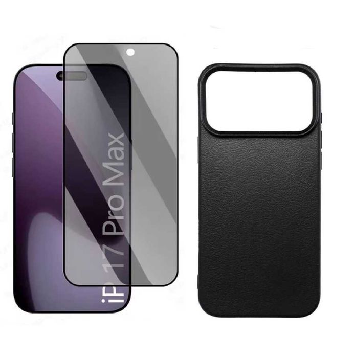 Set - Folie Sticla Privacy + Husa iPhone 17 . 17 Air . 17 Pro Max