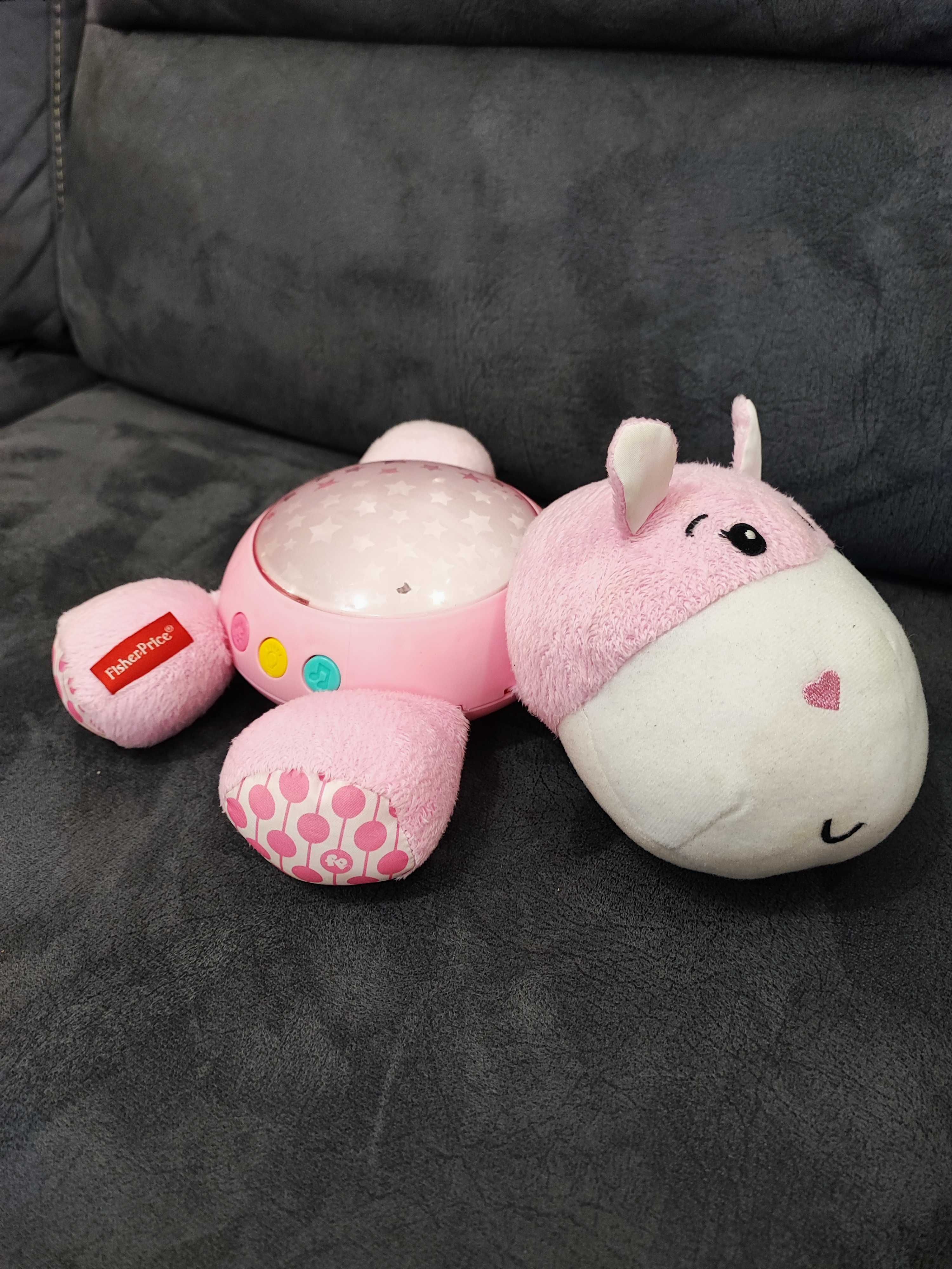 Музикална лампа Fisher Price Хипопотам, Розова
