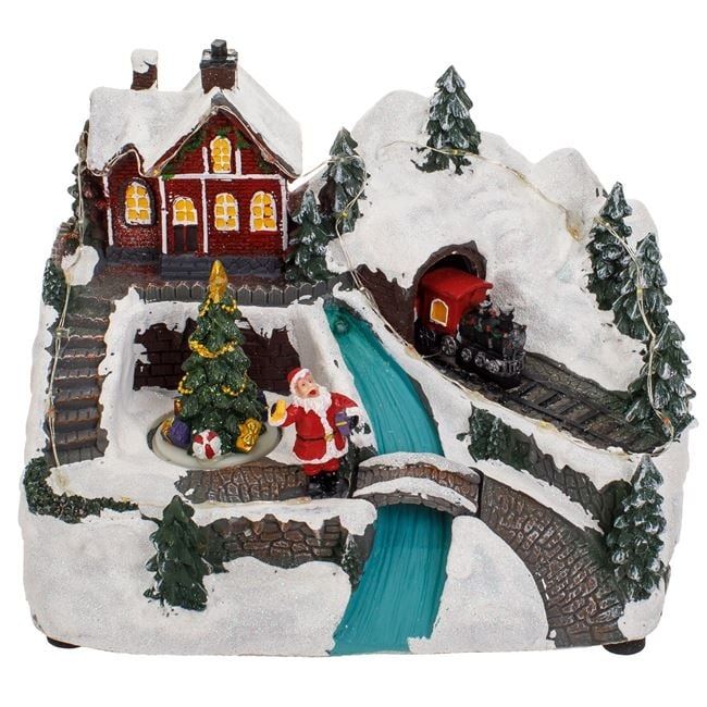 Музикална коледна сцена с музика и движение