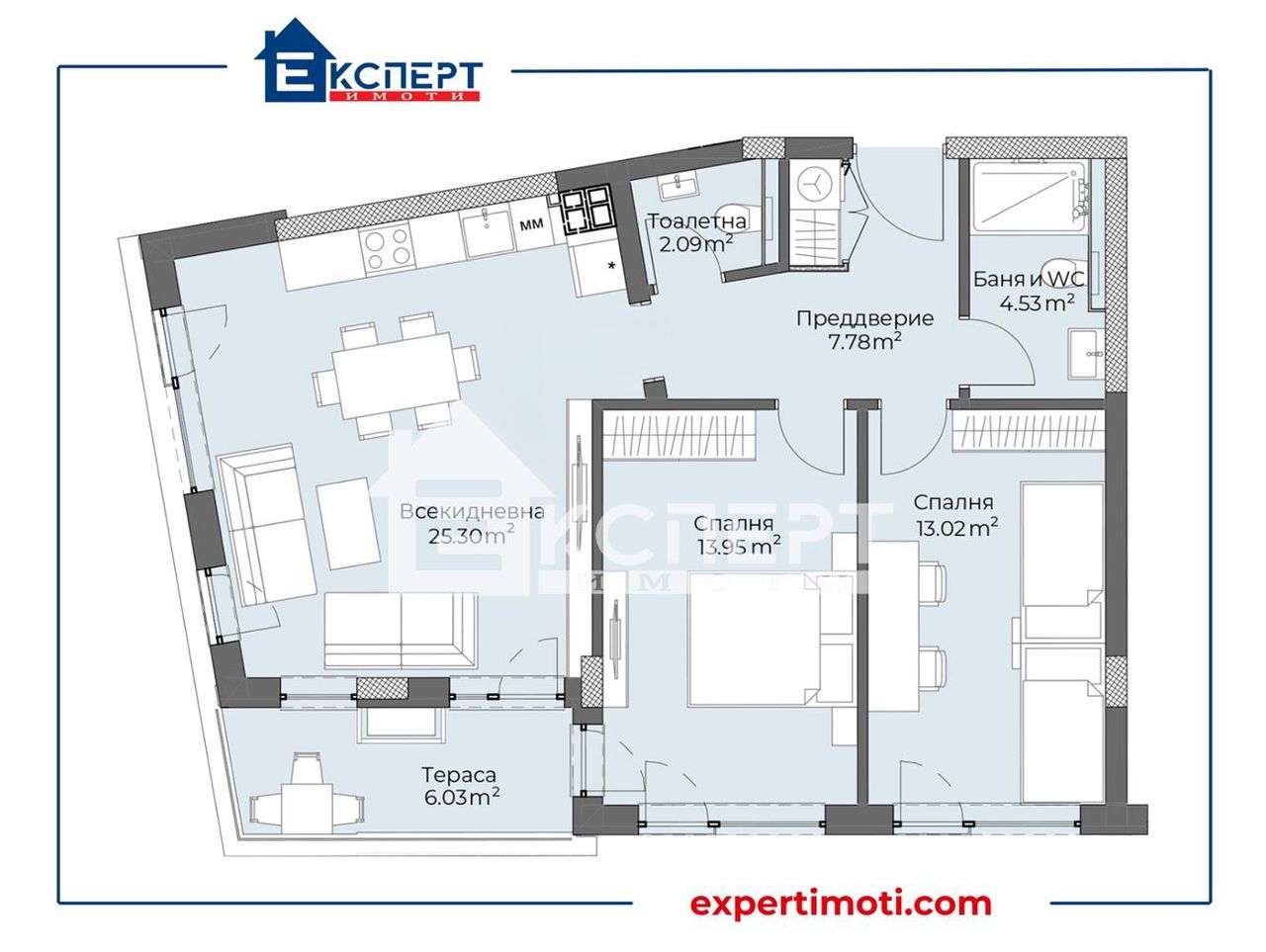Продава се Тристаен апартамент в Пловдив, Христо Смирненски - 107 кв.м за 1297 €/кв.м - Снимка #6