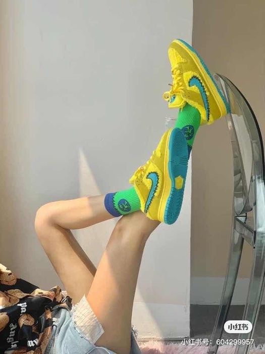 Кроссовки Nike SB Dunk Low Pro x Grateful Dead Opti Yellow