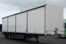 LeciTrailer CONTAINER / LADĂ / LATERALE DESCHISE / PLATĂ PUTERNICĂ PENTRU BALINĂ DE PODEA