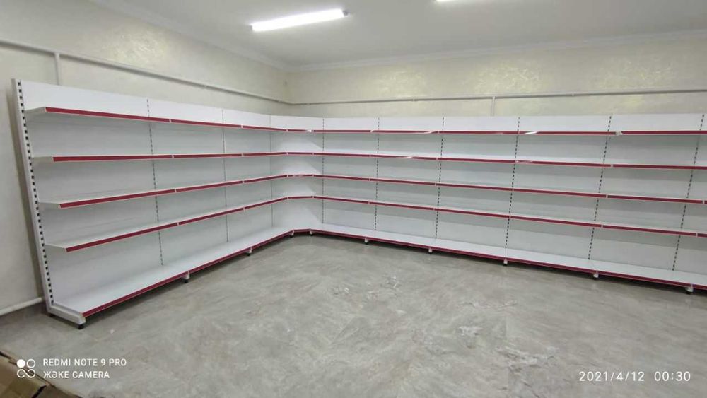 Торговое оборудование для магазина, полки, стеллажи, витрины г. Атырау