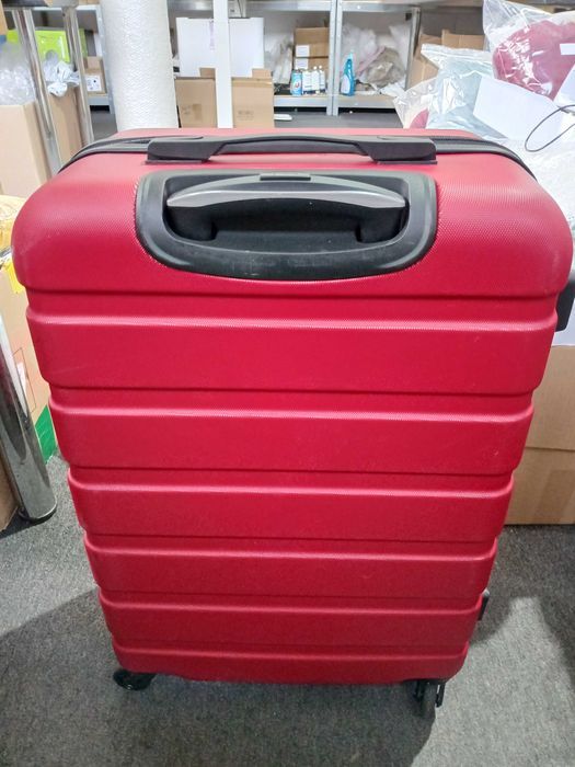 Troler COOLIFE de 67 x 46 x 26 cm, carcasa dura, 4 roti, rosu