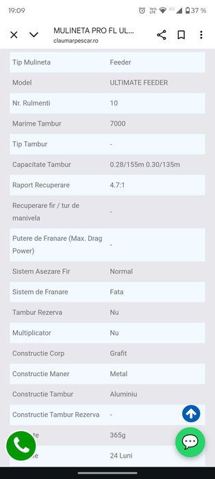 Vând mulineta pro fl 6000