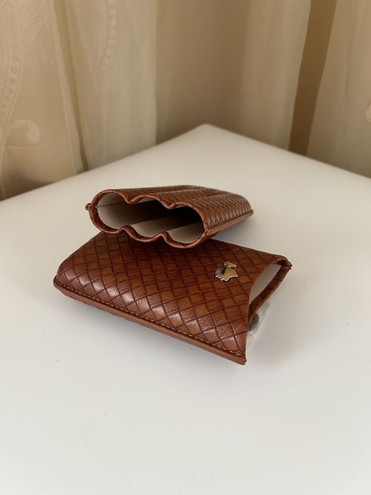 Кожен калъф Cohiba за 3 пури с джоб за резачка – подаръчна кутия