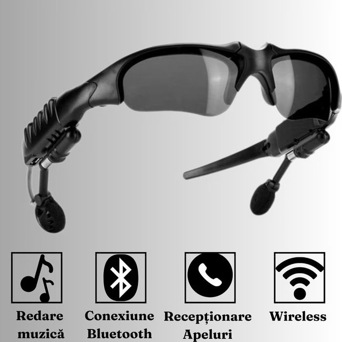 Ochelari de soare inteligenti, lentile polarizate, conexiune bluetooth