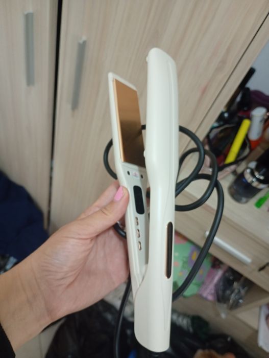 Преса за коса с 10 нива,Мултифункционална Четка с горещ въздух 1200 W