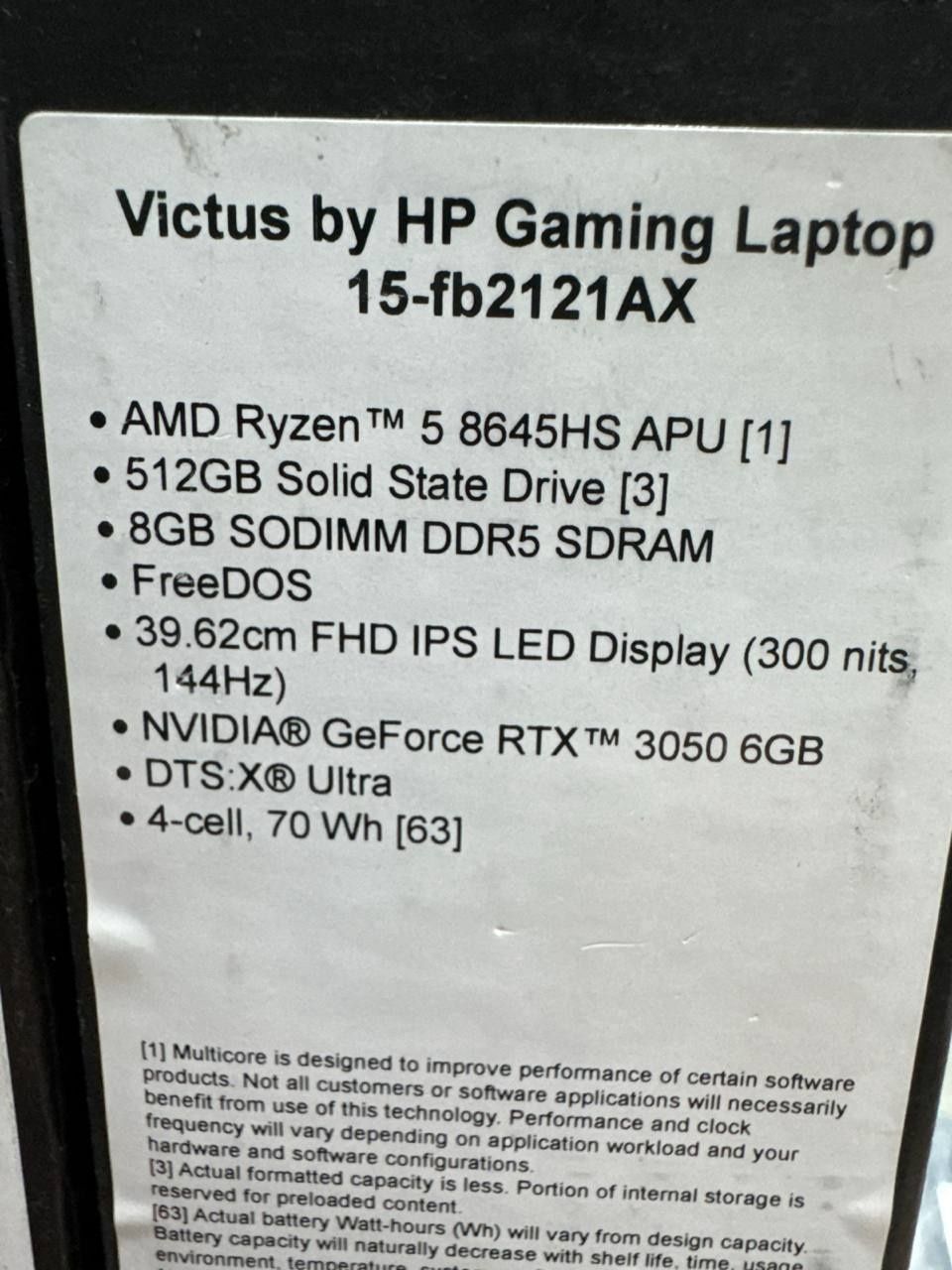 HP VICTUS 15-fb2121 AX